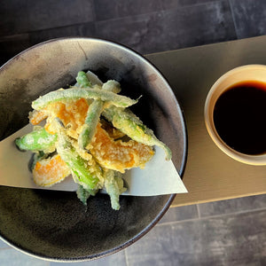 Kabocha and Shishito Tempura